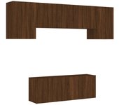 vidaXL Muebles de TV de pared 6 piezas madera de ingeniería, Mueble de Salon, Mueble TV, Mueble TV salon, Mesa de TV, Mueble tele