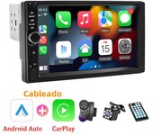Hippcron 7” 1 Din Car Radio MP5 Multimedia Video Player With HD Touch Screen Autoradio For Wired Carplay And Android Auto