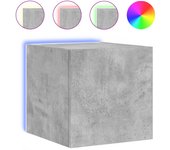 vidaXL Mueble de TV de pared con luces LED 30,5x35x30 cm, Mueble de Salon, Mueble TV, Mueble TV salon, Mesa de TV, Mueble tele