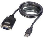 Lindy - 42686 cable de serie Negro 1,1 m USB tipo A DB-9 42686