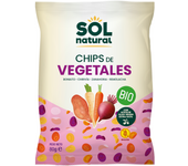 Sol Natural Chips de vegetales con aceite de oliva bio 80g.