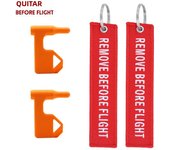 2 Pack Chamber Safety Flag for Rifle Handgun Shotgun with Bright RedKey Chain Tags