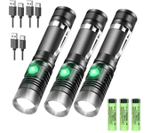 High Power T6 Led Flashlights Zoomable Camping Torch With Pen Clip Waterproof 4 Lighting Modes Multi Function USB Charger