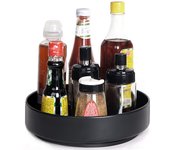 Platos, Especiero Giratorio, Organizador de Plato Giratorio, para Cocina, Baño, Encimera, Trastero, Frigoríficos, Oficina, etc., Bandeja Giratoria de Acero de 25,8 cm SO