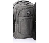 J.S ONDO MOCHILA TIPO TELA PARA HOMBRE Mochila Escolar Mochila de Viaje Negocios Trabajo Diario Antirrobo Impermeable Grande Mochila Ordenador CLASICO 18 pulgadas