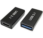 FGNS Adaptador USB hembra a USB C hembra , 10 Gbps USB 3.1 a tipo C Acoplador de extensión Convertidor Conector extensor Soporte de carga rápida para PC, computadora portátil, cargador, banco de energía
