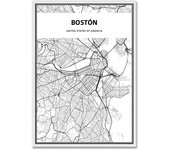 Black and White World City Map Canvas Paintings New York Tokyo Paris Wall Art Poster and Prints Nordic Pictures for Living Room