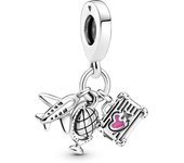 Pandora Pandora Charm Colgante en plata de ley Avión, Globo y Maleta 799435C01 , para Mujer