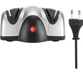 Afilador de cuchillos eléctrico, amoladora de 2 etapas, herramienta de afilado, accesorio de cocina, UE, 220V, plata, negro