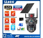 LLSEE V380,Wireless WIFI solar closed-circuit television,CCTV,4G SIM solar camera,4K dual lens,outdoor security network camera