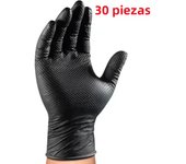 Industrial Black Nitrile Gloves 8mil Heavy Duty Disposable Gloves with Diamond Textured Latex Free Mechanic Tattoo Auto Gloves