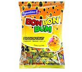 Colombina Chupachups Bon Bon Bum Caramelo con Chicle y Palo Bolsa 24 Unidades Sabores Fresa Maracuyá Surtido Mango Sandía