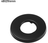 New Black Shower Faucet Decorative Cover Chrome Finish Stainless Steel Water Pipe Wall Covers Bathroom Accessories
