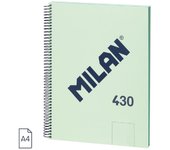 MILAN.  Libretas A4  microperforado  Hojas lisas.  Papel de 95 GRAMOS de alta calidad, microperforado y con 4 taladros. Tapa extradura .80 hojas. Espiral metalica resistente y flexible.