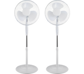 LILI HOME Pack de 2 Ventiladores de Pie Nametil Ø43cm 45w Diseñado para proporcionar una excelente circulación de aire, este ventilador es perfecto para cualquier habitación de tu hogar u oficina. La altura del ventilador se puede ajustar para dirigir e
