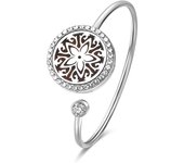 Crystal Aromatherapy Bracelet Bangle Diffuser Jewelry Tree of Life Perfume Oils Diffuser Aroma Diffuser Lockets Woman Bracelet