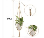 Gardening Green Plant Hanging Basket Cotton Rope Hanger Flower Pot  Handmade Macrame Pot Pocket Wall Boho Courtyard  Home Decor
