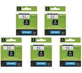 Dymo 45013 D1 Label - Etiqueta (12 mm), color blanco y negro