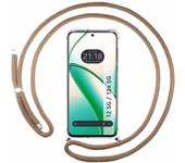 Tumundosmartphone Funda Colgante Transparente para Realme 12 5G / 12x 5G con Cordon Camel