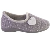BEREVERE 9088 Zapatillas de casa de mujer gris 624