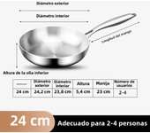 316 Stainless Steel Frying Pan Wok Non-Stick Pan Home Universal Induction Gas Stove Steak Skillets Saucepan Kitchen Cookware