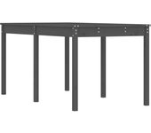 Mesa de Jardín Madera maciza Pino gris 159,5x82,5x76 cm