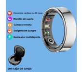 New Smart Ring Men Women Charging Case Skin Temperature Health Sleep Monitor 5ATM Waterproof Camera Control Holidays Gifts