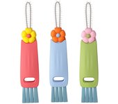 Verde Cepillo de Limpieza de Hierro Fundido de 3 Piezas y Cepillos de Paja | Scrubber para Pequeñas Sartenes | Cepillo de Detalle para Botella de Agua y Tapa de Taza