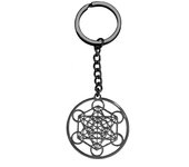 Sacred Geometry Archangel Metatron Pendant Keychains Stainless Steel Key Chain Keyring For Men Women