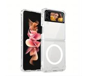Galaxy Z Flip and Fold 3/4/5/6 Magnetic Case: Durable, Air-Cushioned, Transparent - Support Wireless Charging