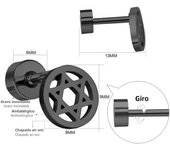 LUXUSTEEL 2 Pieces Punk Hoops Earrings For Men Black Stainless Steel Basic Geometric Ear Jewelry Gothic Hiphop Male Cool Earring