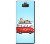 Tumundosmartphone Funda Gel Tpu para Sony Xperia 10 Plus diseño Furgoneta Dibujos