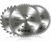 Set of 3 Tungsten Carbide Circular Saw Blades, 24T 48T 60T TCT Sah for Wood Metal and Aluminum (210 x 30 mm) |UHOH
