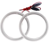 1 Pair 12V COB Angel Eyes LED Car Halo Ring Lights With Shell Red Headlight 60MM 70MM 80MM 90MM 100MM 110MM 120MM Car Lights