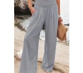 Spring and summer new women's casual pants solid color comfortable mid waist pants for women