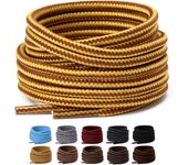 2 Pares Cordones Redondos para Botas, Cordones Duraderos para Botas de Senderismo y Calzado de Seguridad - 4 mm Diámetro