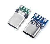 10pcs USB 3.1 Type-C Connector 24 Pins Male / Female Socket Receptacle Adapter to Solder Wire & Cable 24 Pins Support PCB Board
