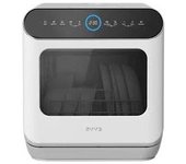 Evvo 50 Lavavajillas  Mini D Trip 2 Tamaño Pequeño Compacto y Sin Instalación Para Sobremesa o Encimera 2 Servicios 6 Pogramas Secado Extra Programa ECO.