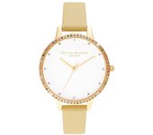 Olivia Burton Reloj Analógico de Cuarzo para mujer con Correa en piel Beige - OB16RB20
