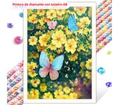AB Diamond Painting Flower Tulip Diamond Mosaic Embroidery Cross Stitch DIY Beautiful Landscape Home Decoration Gift New Product