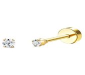 2Pcs Dainty Stainless Steel Flat Back Stud Earrings for Women, Trendy Cartilage Earrings Small Huggie Hoop Earrings Jewelry