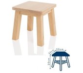 C.A - Taburetes Cuadrados de Diseño Nórdico para Cocina y Bar con Reposapiés en Madera