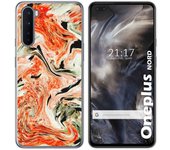 Tumundosmartphone Funda Gel Tpu para OnePlus Nord diseño Mármol 12 Dibujos