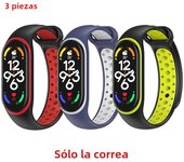 Strap For Xiaomi Bands Replacement 3 4 5 6 7 Strap Wristbands, Double Color Silicone Strap, Silicone Strap for Xiaomi MiBand 3 4