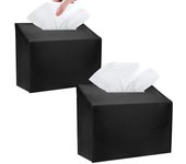 Caja de pañuelos popular, caja de pañuelos cuadrada de cuero PU, caja de servilletas para sala de estar, mesa de café, automóvil