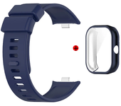 For Redmi Watch 4 Strap Case Soft Full Screen Protector Plating Cover Casing Classic Silicone Smart Watch Band Straps