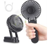 Ventilador USB, mini ventilador de mesa con batería recargable 2500mAh silencioso ventilador portátil 3 Velocidad Ajustable USB bolsillo plegable mango