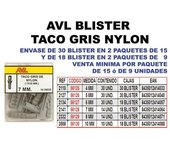 Avl blister taco gris nylon   4 mm     2110 (caja 15 unidades)