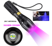 High-power counterfeit detector ultraviolet light uv 365+395nm Tsinghua purple light fluorescent light scorpion glare flashlight