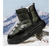 Botas De Hombre Talla Grande Con Peluche Aislante Invierno Impermeables Botines De Pies Suaves De Satén Material De Suela De Goma